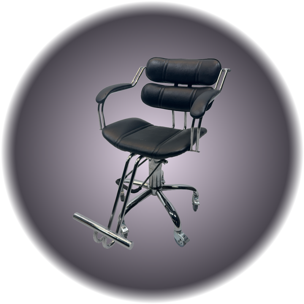 Make-Up Chair - Black Leather