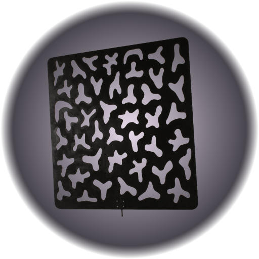 48 x 48 Black Wood Cucoloris