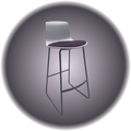 High Chair - Purple & White