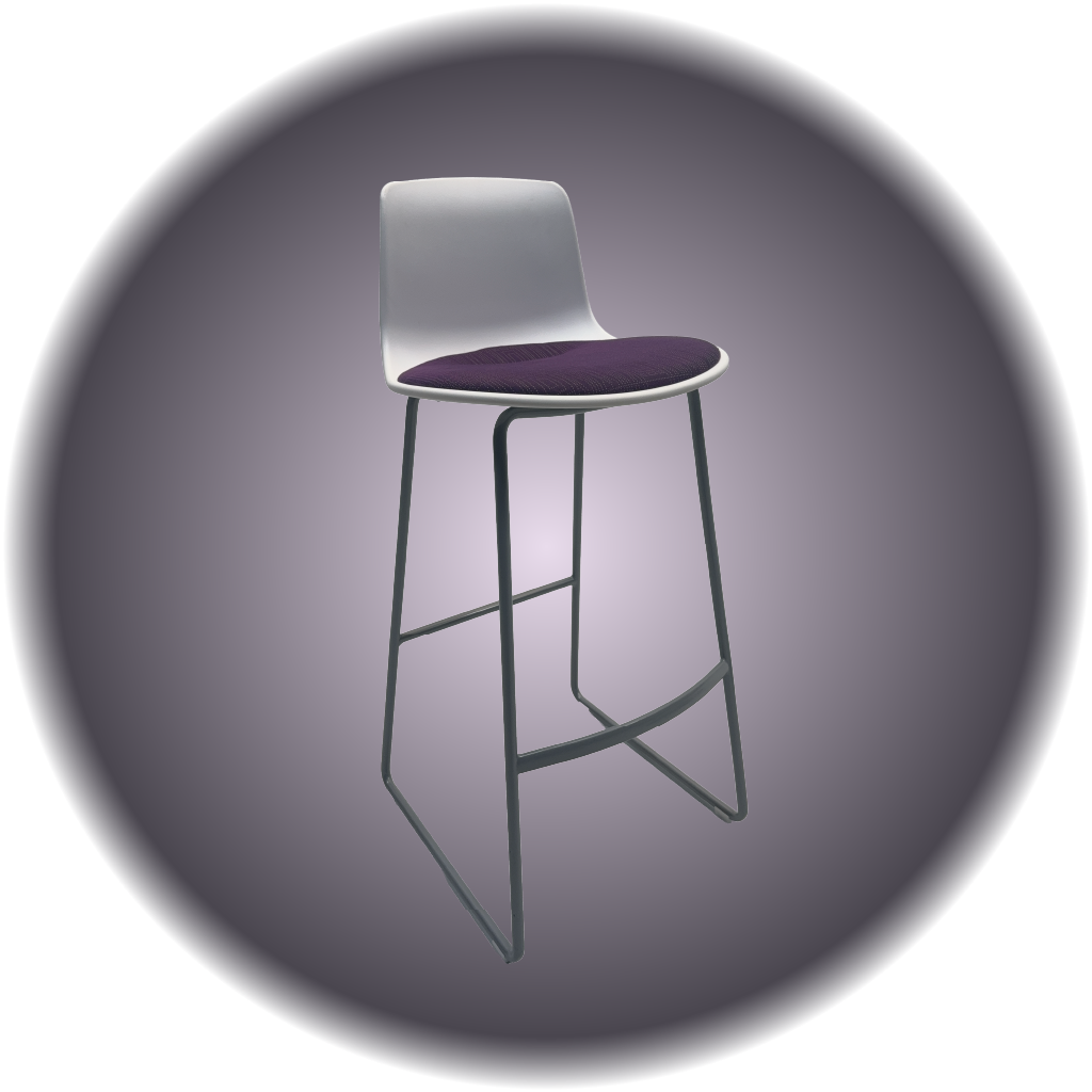 High Chair - Purple & White