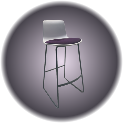 High Chair - Purple & White