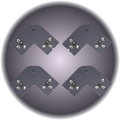 INFINIBAR Square Flat Connectors (Set of 4)