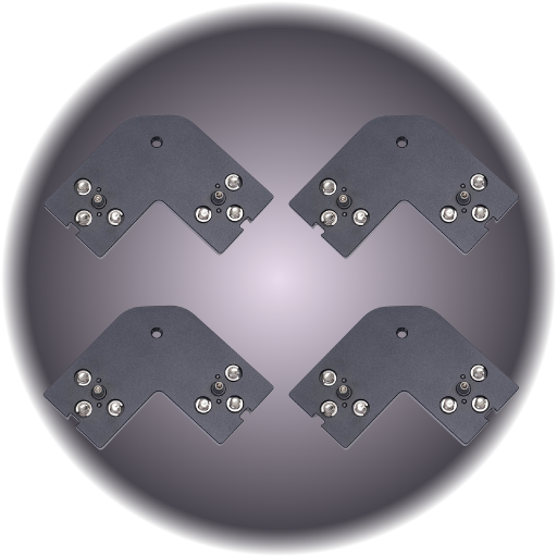 INFINIBAR Square Flat Connectors (Set of 4)