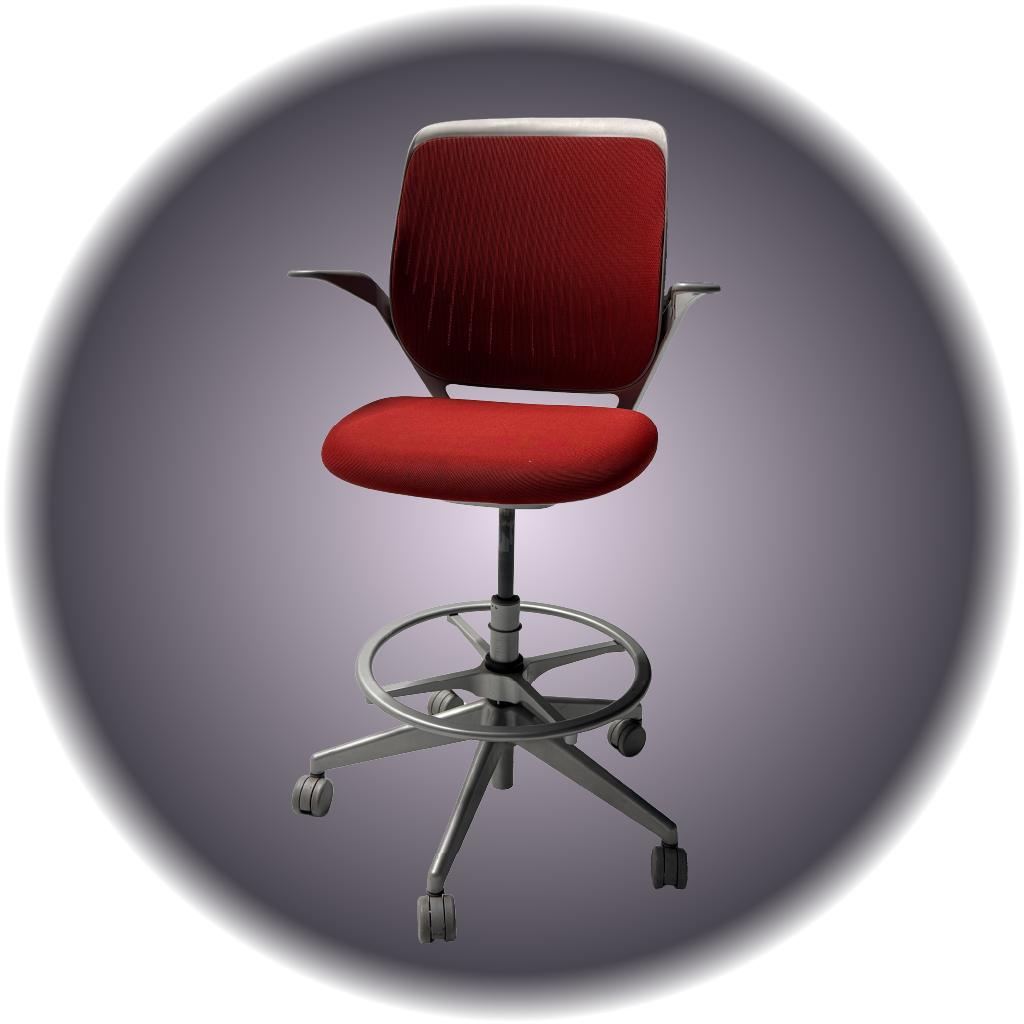 Rolling High Chair - Red