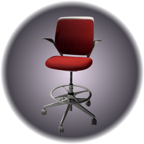 Rolling High Chair - Red