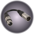 3 Pin Male to 5 Pin Female DMX Adapter