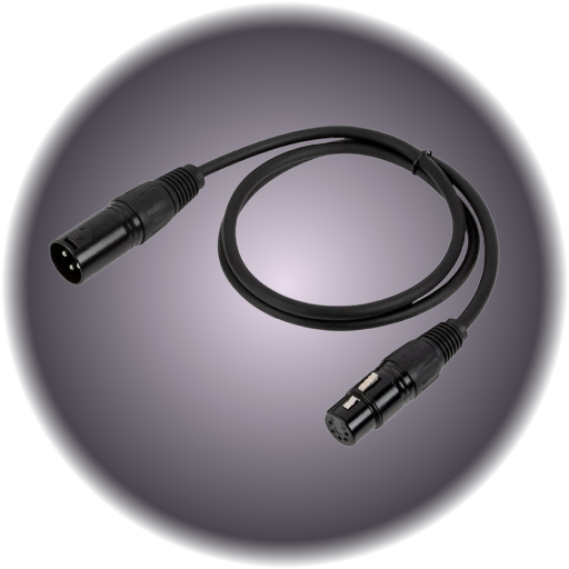 5 Pin Female to  3 pin male DMX Adapter