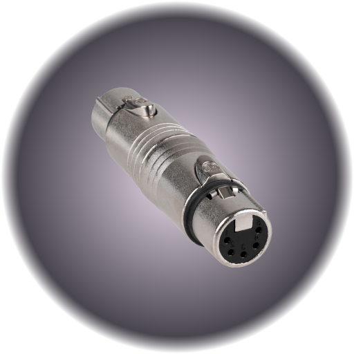 5 Pin Female to  5 pin Female DMX Adapter