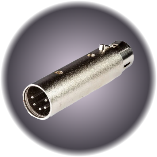 5 Pin Male to 3 Pin Female DMX Adapter