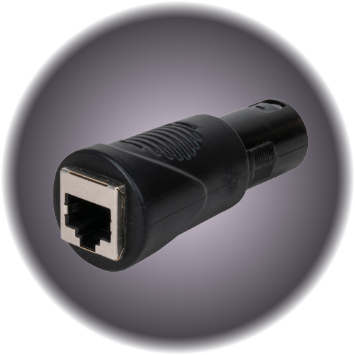 RJ45 to 5 Pin Male DMX Adapter
