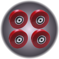 Track Wheels (V-Grooved) set of 4