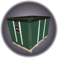 Green Vinyl Laundry Cart