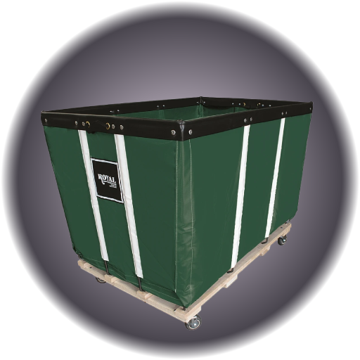Green Vinyl Laundry Cart