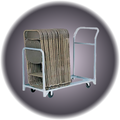 Metal Folding Chair Cart