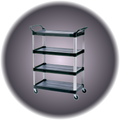 Open Sided 4 Shelf Cart