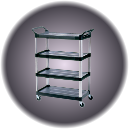 Open Sided 4 Shelf Cart