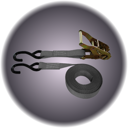 12'  Hook Ratchet Strap 1" Wide