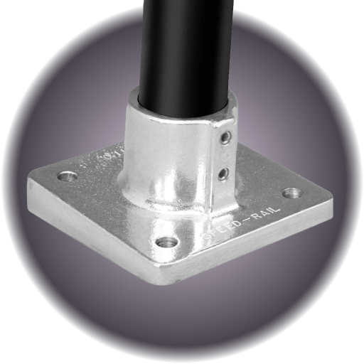 1.25" SpeedRail Flange Base Square