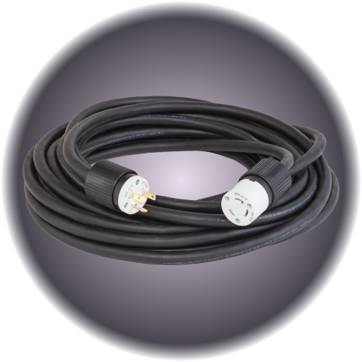 50' L6-30 Twist Lock Extension Cable