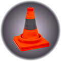 Orange Traffic Cone 22" - Pop Up