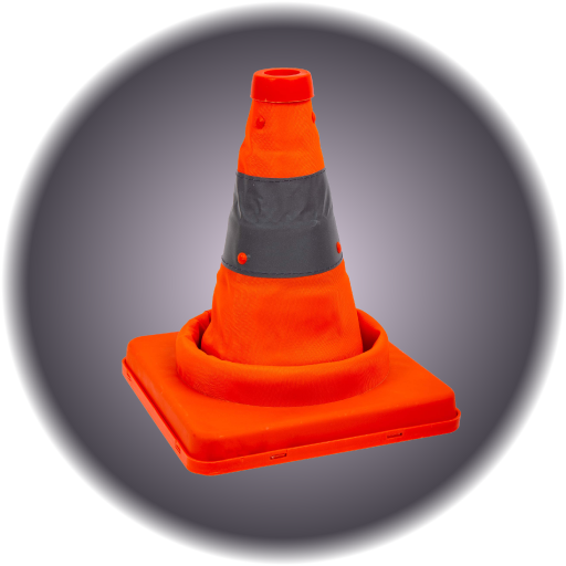Orange Traffic Cone 22" - Pop Up