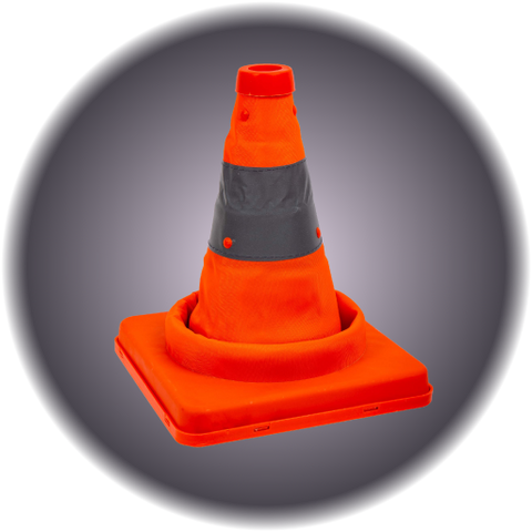 Orange Traffic Cone 22" - Pop Up
