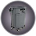 Trashcan - 32 Gallon - Rolling W/ Bags
