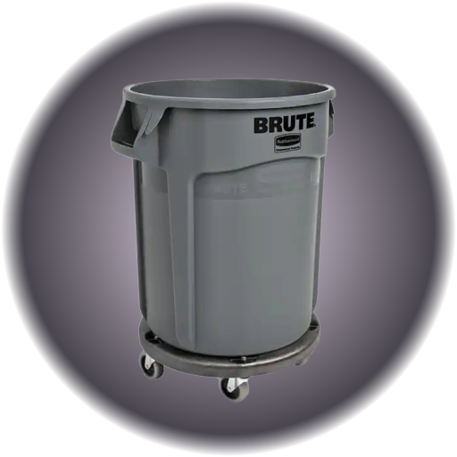 Trashcan - 32 Gallon - Rolling W/ Bags