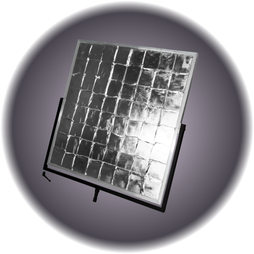 42" x 42" Reflector with Yoke Brake - Silver