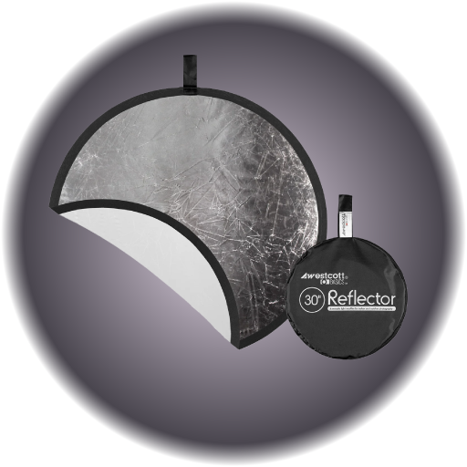30" Collapsible Reflector - Silver/White