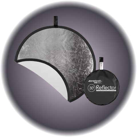 30" Collapsible Reflector - Silver/White