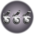Set of 3 Mombo Combo Wheels (New Style 1.25" x 1.25")