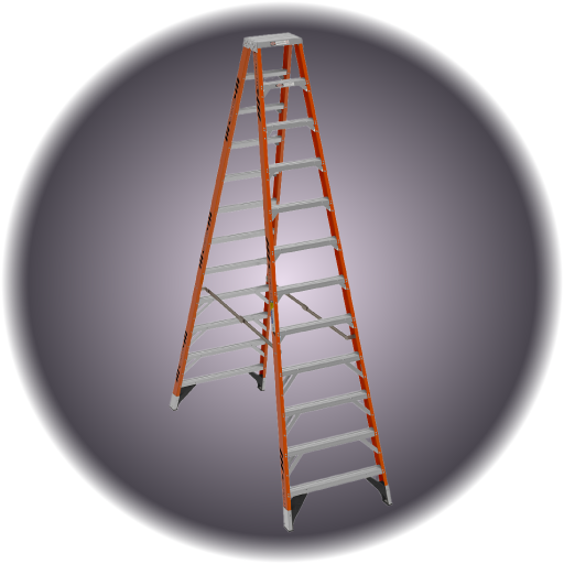 12' Double Sided Step Ladder