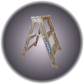 2' Single Sided Step Ladder (wood)