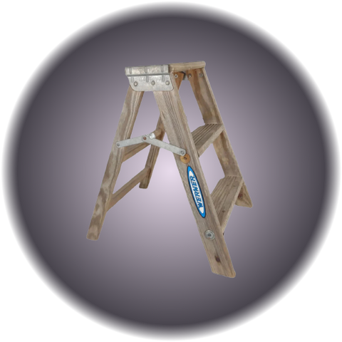 2' Single Sided Step Ladder (wood)